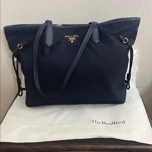 Prada large nylon tote